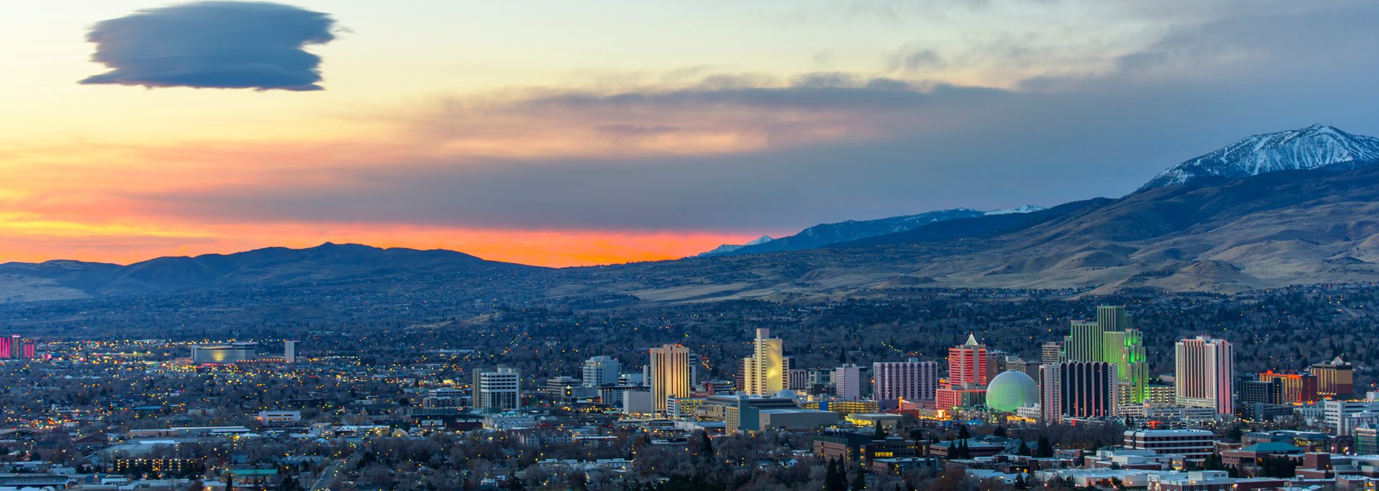 Dawn in Reno, Nevada