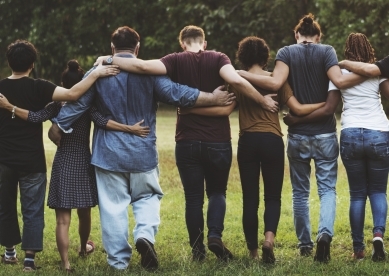 Group of People Walking Together