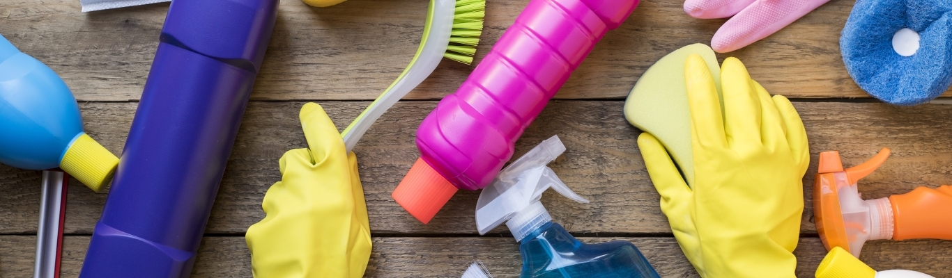 Cleaning Supplies on table