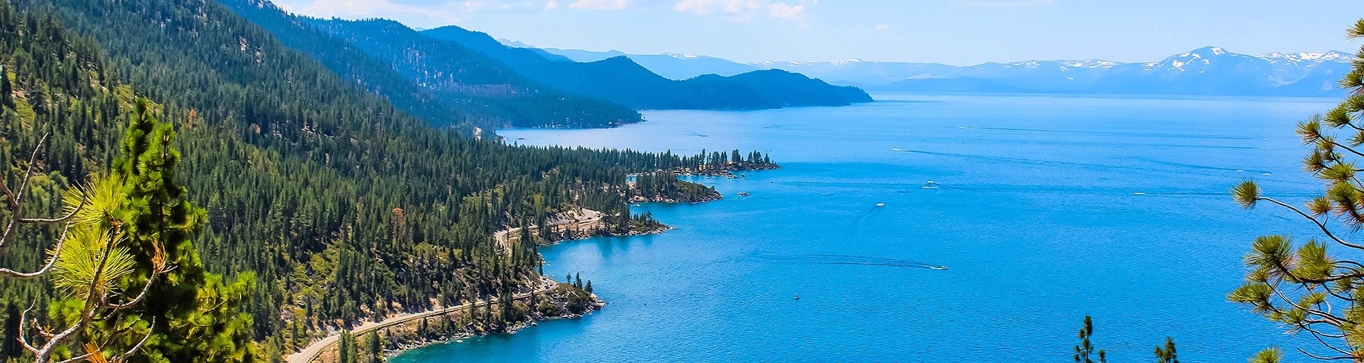 Scenic coastline of Lake Tahoe